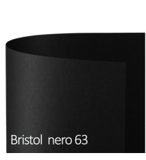 Cartoncino Bristol Color - 50 x 70 cm - 200 gr - nero 63 - Favini - conf. 25 pezzi