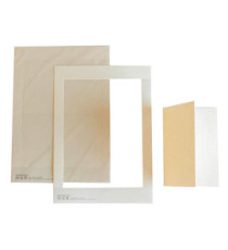 Cartoncino prefustellato - 117 x 170 mm - bianco martellato - Kartos - conf. 10 pezzi