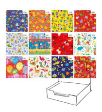 Carta regalo - raso - Bambini - 70 x 100 cm - Rex Sadoch - scatola 100 fogli
