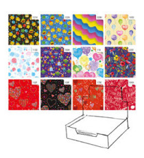 Carta regalo - raso - Fantasia - 70 x 100 cm - Rex Sadoch - scatola 100 fogli
