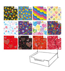 Carta regalo - raso - Fantasia - 70 x 100 cm - Rex Sadoch - scatola 100 fogli