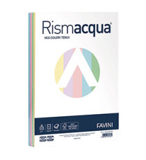 Carta Rismacqua - A4 - 200 gr - mix 5 colori - Favini - conf. 125 fogli