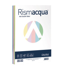 Carta Rismacqua - A4 - 200 gr - mix 5 colori - Favini - conf. 125 fogli