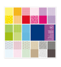 Carta Scarpbooking Vichy - 30,5 x 30,5 cm - 180 gr/m² - colori assortiti - DECO - conf. 30 fogli