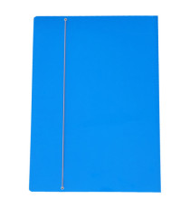 Cartella con elastico - 50 x 70 cm - dorso variabile - cartone plastificato - azzurro - Cartotecnica del Garda