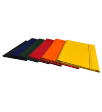 Cartella 3 lembi con elastico piatto - A4 - dorso variabile - blu - Starline
