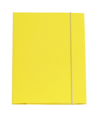 Cartella 3 lembi con elastico Queen - A4 - dorso variabile - cartone plastificato - giallo - Starline