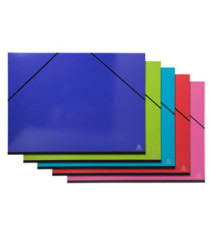 Cartella porta disegni con elastico angolare Iderama - 50 x 65 cm - cartoncino plastificato - colori assortiti - Exacomp