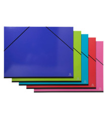 Cartella porta disegni con elastico angolare Iderama - 50 x 65 cm - cartoncino plastificato - colori assortiti - Exacomp