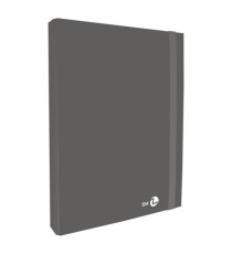 Cartella progetto con elastico - 25 x 34 cm - dorso 3 cm - grigio scuro - BM