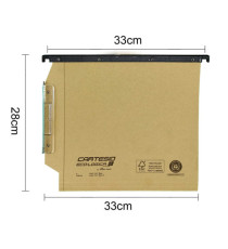 Cartella sospesa Cartesio Eco-logica - armadio - 33 cm - fondo U - 33 x 28 cm - avana - Bertesi
