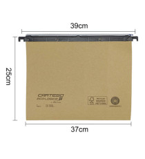 Cartella sospesa Cartesio Eco-logica - cassetto - 39 cm - fondo U - 37 x 25 cm - avana - Bertesi
