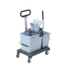 Carrello per pulizie UltraSpeed Pro Doppio - con barra - 33 L - 62 x 38 x 85 cm - Vileda