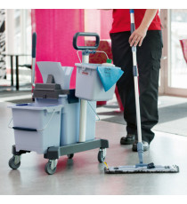 Carrello per pulizie UltraSpeed Pro Doppio - con barra - 33 L - 62 x 38 x 85 cm - Vileda