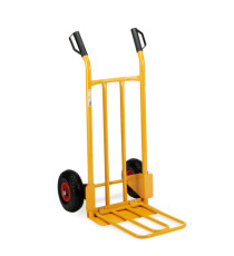 Carrello trasporto grandi volumi Robustus - portata max 300 kg - 56 x 17 x 110 cm - acciaio verniciato - giallo - X-Robu