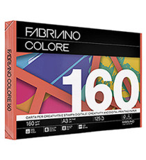 Carta Fabriano Colore - A3 - 160 gr - colori forti arancio - Fabriano - conf. 125 fogli