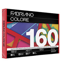 Carta Fabriano Colore - A3 - 160 gr - colori forti rosso - Fabriano - conf. 125 fogli
