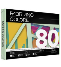 Carta Fabriano Colore - A3 - 80 gr - colori tenui acquamarina - Fabriano - conf. 250 fogli