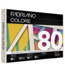 Carta Fabriano Colore - A3 - 80 gr - colori tenui avorio - Fabriano - conf. 250 fogli