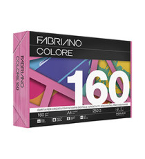 Carta Fabriano Colore - A4 - 160 gr - colori forti fucsia - Fabriano - conf. 250 fogli