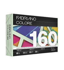Carta Fabriano Colore - A4 - 160 gr - colori tenui verde chiaro - Fabriano - conf. 250 fogli