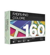 Carta Fabriano Colore - A4 - 160 gr - colori tenui verde chiaro - Fabriano - conf. 250 fogli