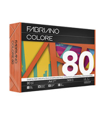 Carta Fabriano Colore - A4 - 80 gr - colori forti aragosta - Fabriano - conf. 500 fogli