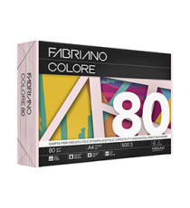 Carta Fabriano Colore - A4 - 80 gr - colori tenui cipria - Fabriano - conf. 500 fogli