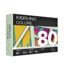 Carta Fabriano Colore - A4 - 80 gr - colori tenui verde chiaro - Fabriano - conf. 500 fogli