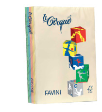 Carta Le Cirque - A4 - 160 gr - mix 5 colori pastello - Favini - conf. 250 fogli