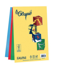 Carta Le Cirque - A4 - 80 gr - mix 4 colori intensi - Favini - conf. 200 fogli