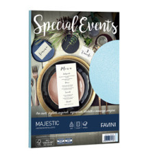 Carta metallizzata Special Events - A4 - 250 gr - azzurro - Favini - conf. 10 fogli