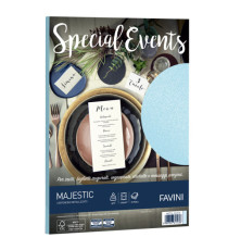 Carta metallizzata Special Events - A4 - 250 gr - azzurro - Favini - conf. 10 fogli