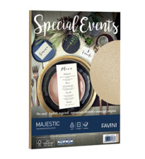 Carta metallizzata Special Events - A4 - 250 gr - sabbia - Favini - conf. 10 fogli