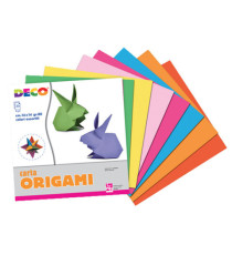 Carta per origami - 14x14cm - colori assortiti  - DECO - Conf. da 20 fogli