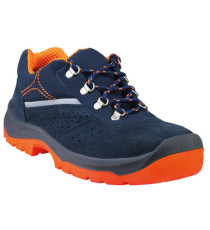 Calzatura di sicurezza Rimini 4 S1P SRC - pelle scamosciata perforata - numero 38 - blu/arancio - Deltaplus