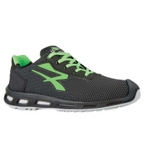 Calzatura di sicurezza Strong S3 - pelle idrorepellente - numero 44 - grigio/verde scuro - U-Power