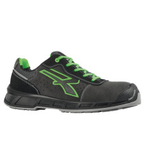 Calzatura di sicurezza Taylor S1P S - numero 46 - pelle scamosciata - nero/verde - U-Power