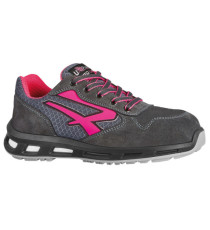 Calzatura di sicurezza Verok S1P SRC - nylon/pelle scamosciata - grigio/rosa - taglia 39 - U-Power