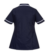 Camice da donna - maniche corte - elasticizzato - taglia M - blu navy - Portwest