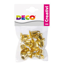 Campanellini - dim. 22 mm - in metallo - oro - Deco - conf. 10 pezzi