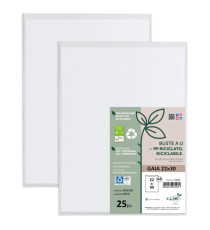 Buste a sacco Gaia - PP riciclato - 22 x 30 cm - buccia - trasparente - Sei rota - conf. 25 pezzi