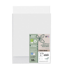 Buste a sacco Gaia - PP riciclato - 30 x 42 cm - buccia - trasparente - Sei rota - conf. 10 pezzi