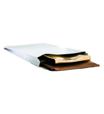 Buste a sacco Securitex - con soffietti - B5 - 17,6 x 25 x 3,8 cm - 130 gr - bianco - Bong Packaging - conf. 100 pezzi