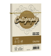 Buste Calligraphy Lino - 120 x 180 mm - 120 gr - avorio 02 - Favini - conf. 25 pezzi