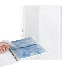 Buste forate ATLA GS P - 21 x 29,7 cm - PP - c/soffietto e patella - trasparente buccia - Sei Rota - conf. 10 pezzi