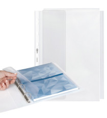 Buste forate ATLA GS P - 21 x 29,7 cm - PP - c/soffietto e patella - trasparente buccia - Sei Rota - conf. 10 pezzi