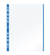 Buste forate con banda colorata - Linear - buccia - 21 x 29,7 cm - blu - Favorit - conf. 10 pezzi