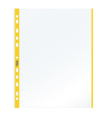 Buste forate con banda colorata - Linear - buccia - 21 x 29,7 cm - giallo - Favorit - conf. 10 pezzi