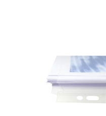 Buste forate con soffietto - PPL - 22 x 30 cm - trasparente - Exacompta - conf. 10 pezzi